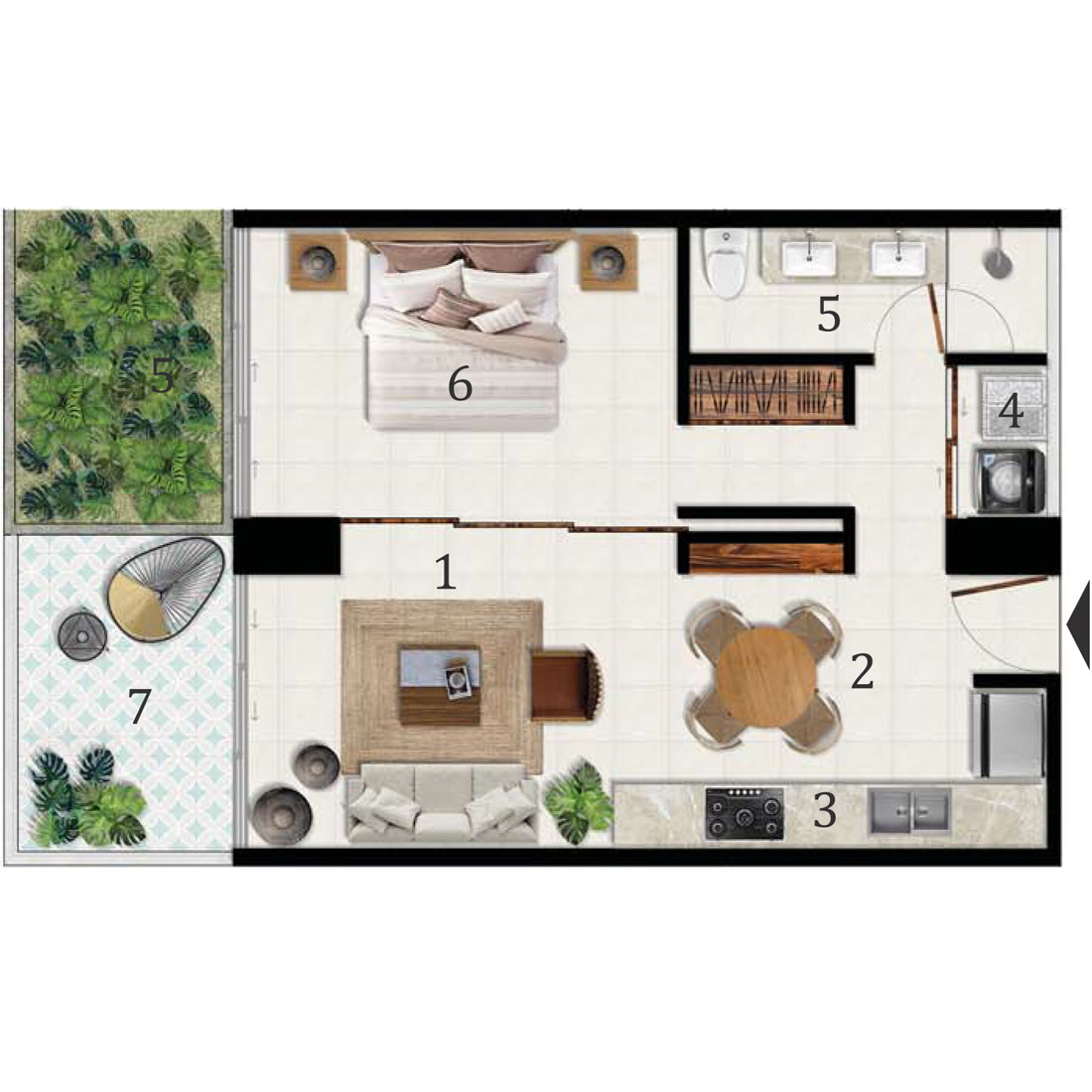 Arama Bay departamentos