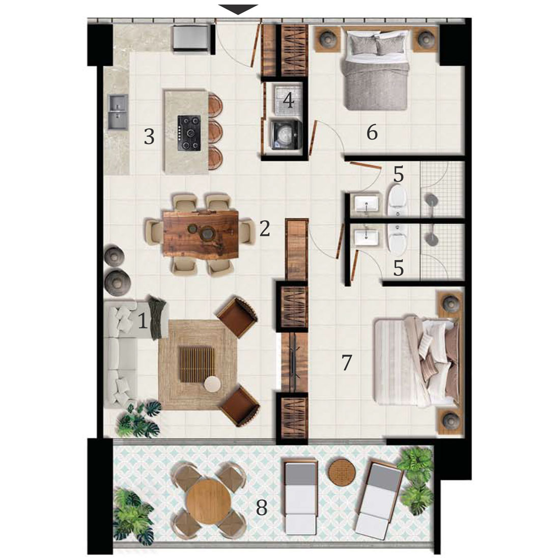 Arama Bay departamentos